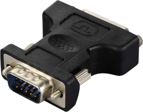 Renkforce RF-6667626 DVI / VGA adaptér [1x DVI zásuvka 24+5pólová - 1x VGA zástrčka] černá lze šroubovat