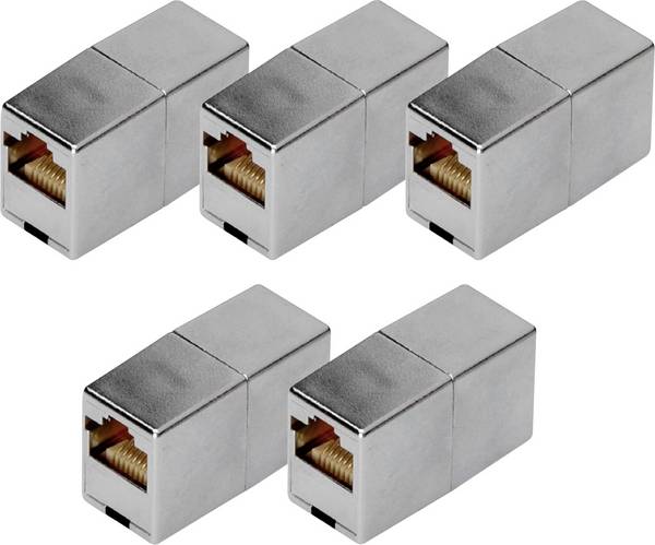 Digitus DN-93901-5 pouzdro spojky RJ45   Počet pólů 8 stříbrná 5 ks