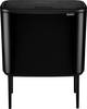 brabantia Bo Touch Bin 31 62 03 odpadkový koš, 34 l, ocel, (d x š x v) 312 x 540 x 680 mm, černá, otevírání víka one-touch, 1 ks