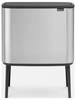 brabantia Bo Touch Bin 31 62 27 odpadkový koš, 34 l, ocel, (d x š x v) 312 x 540 x 680 mm, stříbrná, se separačním systémem, 1 ks