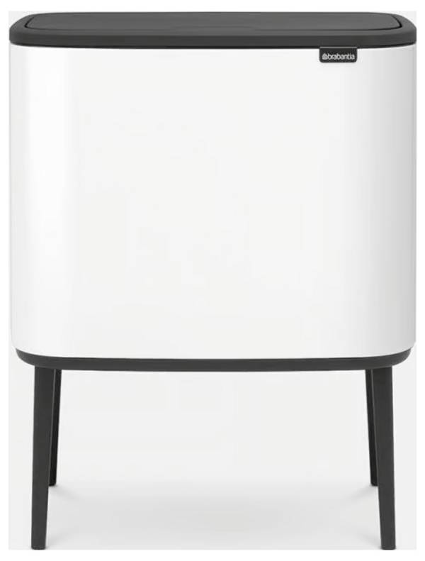 brabantia Bo Touch Bin 31 35 23 odpadkový koš, 33 l, ocel, (d x š x v) 312 x 540 x 680 mm, bílá, otevírání víka one-touch, 1 ks
