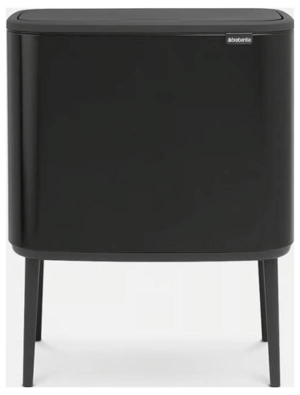 brabantia Bo Touch Bin 31 60 67 odpadkový koš, 33 l, ocel, (d x š x v) 312 x 540 x 680 mm, černá, se separačním systémem, 1 ks