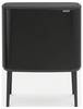 brabantia Bo Touch Bin 31 60 67 odpadkový koš, 33 l, ocel, (d x š x v) 312 x 540 x 680 mm, černá, se separačním systémem, 1 ks