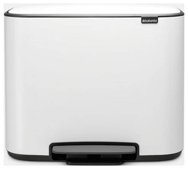 brabantia Bo 121005 Pedálový odpadkový koš, 33 l, ocel, (d x š x v) 363 x 540 x 440 mm, bílá, otevírání pedálem, 1 ks