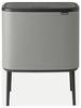 brabantia Bo Touch Bin 127229 odpadkový koš, 33 l, ocel, (d x š x v) 312 x 540 x 680 mm, šedá, se separačním systémem, 1 ks