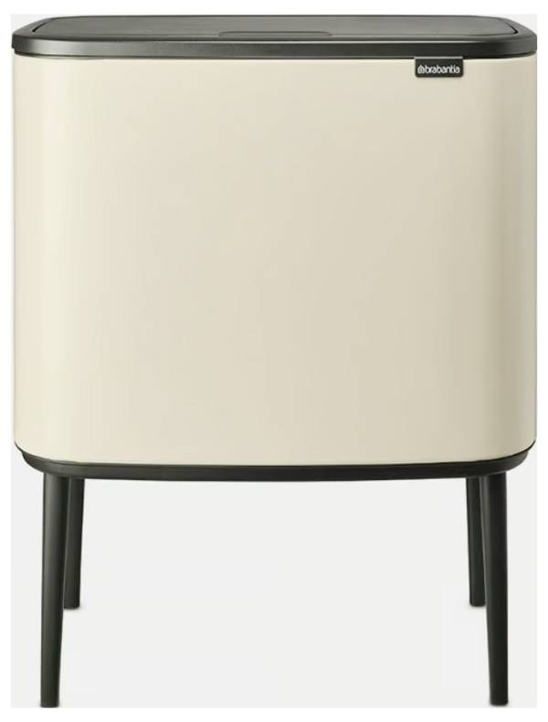 brabantia Bo Touch Bin 201585 odpadkový koš, 34 l, ocel, (d x š x v) 312 x 540 x 680 mm, béžová, otevírání víka one-touch, 1 ks