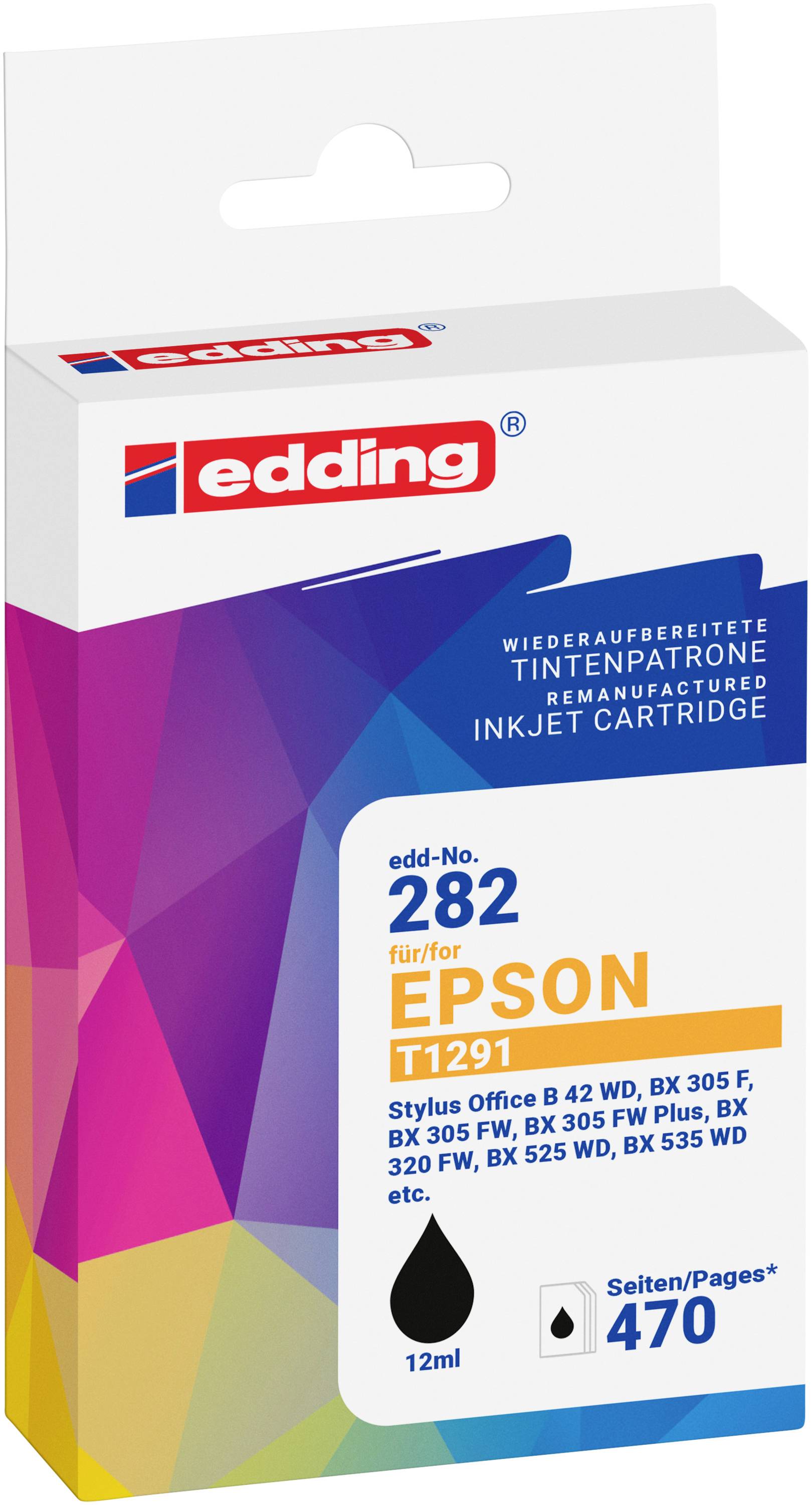Edding Ink náhradní Epson T1291 kompatibilní černá EDD-282 18-282-01-0