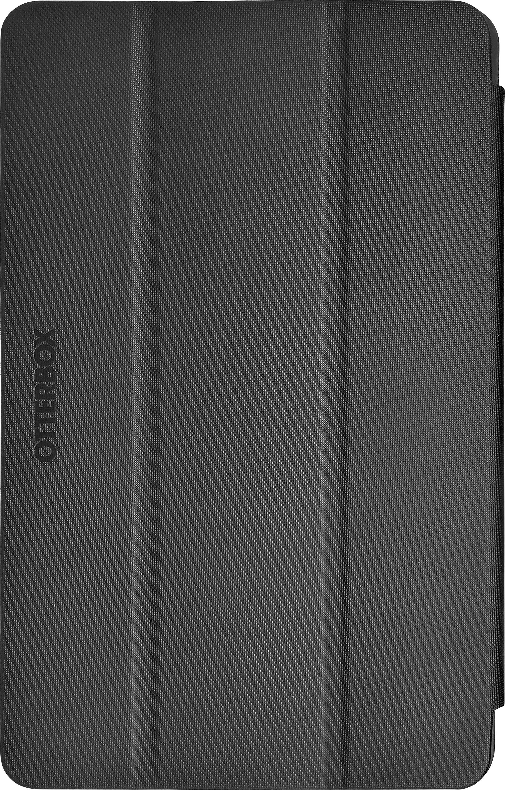 Černý ochranný obal OtterBox pro tablety, uzavřený. Strukturovaný materiál pro lepší úchop a odolnost.