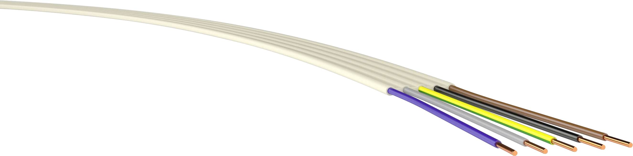 Vícežilový kabel zobrazuje různobarevné vnitřní vodiče. Vhodný pro elektronické projekty nebo kabeláž v budovách.