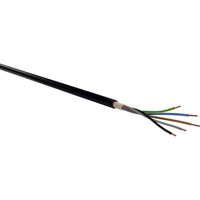 Otevřený elektrický kabel zobrazující různobarevné vodiče, včetně černých, hnědých, bílých a zelených, které vyčnívají z kabelu.