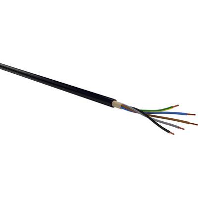 Černý kabel s několika barevnými vodiči, které jsou na konci odhalené.