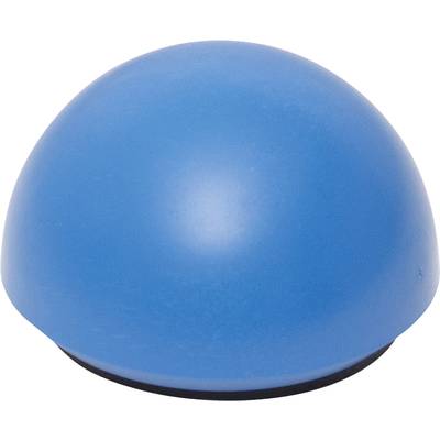 Modrá, polokulová počítačová myš v minimalistickém provedení.