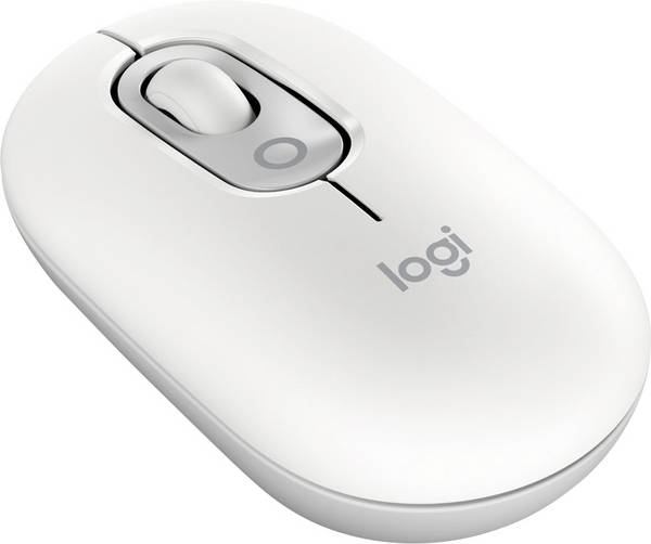 Logitech POP optická myš, přenos Bluetooth®, 4 tlačítko, 4000 dpi, bílá