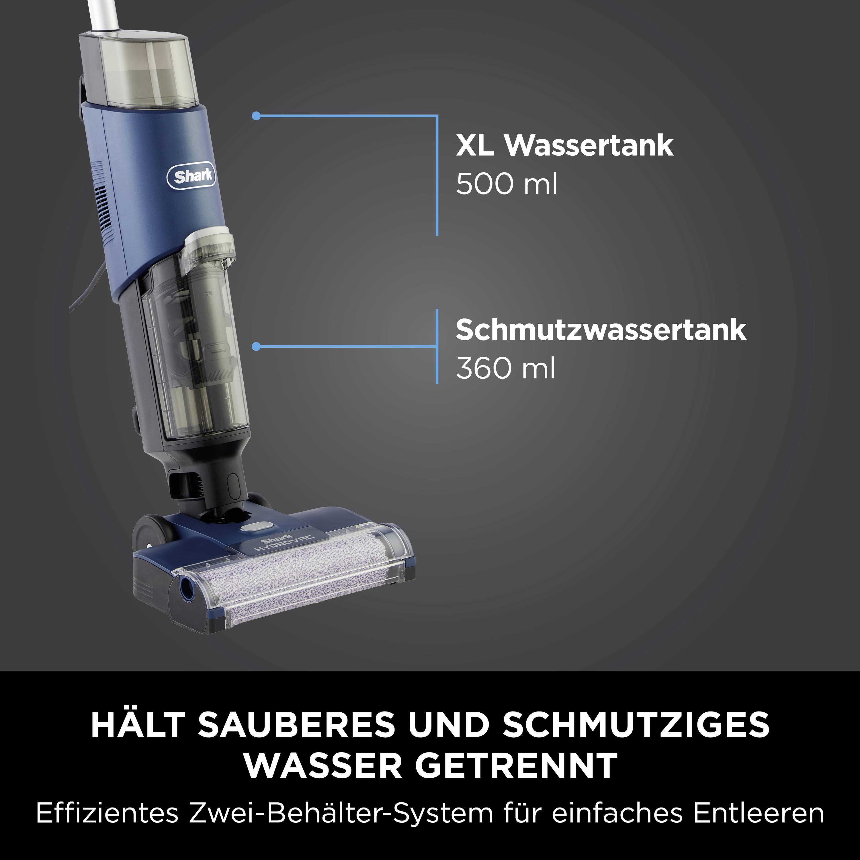 Shark Hydrovac WD100EU mokrý/suchý vysavač 0.5 l funkce stojanu, odnímatelná nádrž na vodu-18