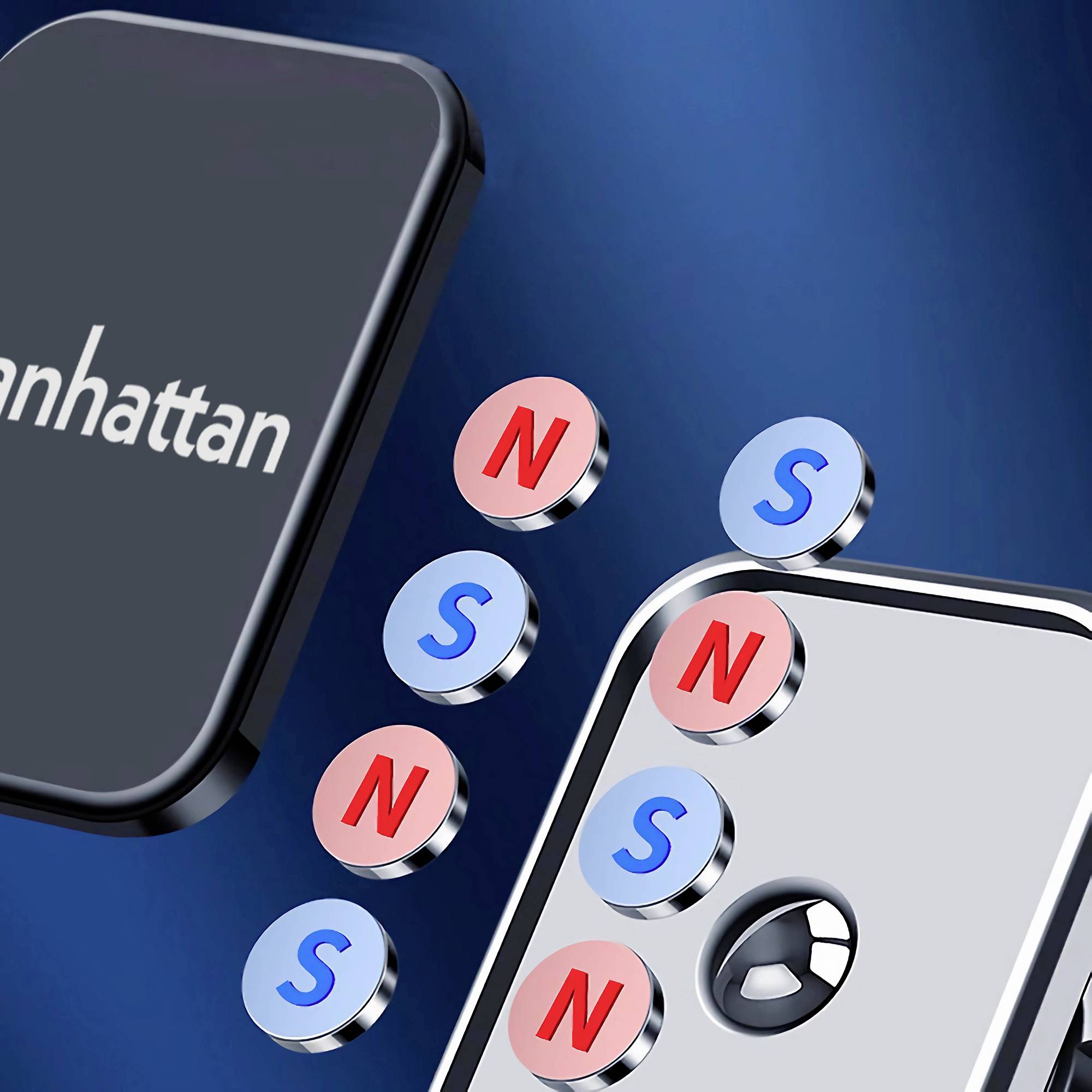 Manhattan 462525 Palubní deska, přísavka držák mobilního telefonu do auta otočné o 360°, s magnetickým upevněním-10