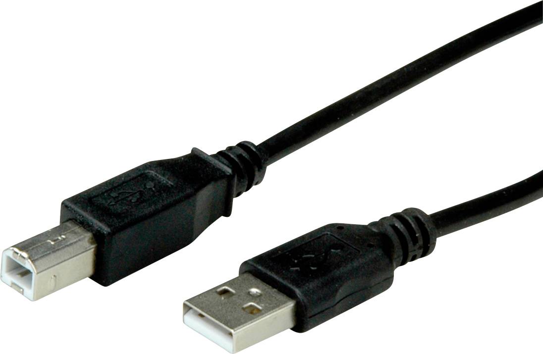 roline recycled material USB kabel USB 2.0 USB-A zástrčka, USB-B zástrčka 0.80 m černá stíněný 11.45.8808-0
