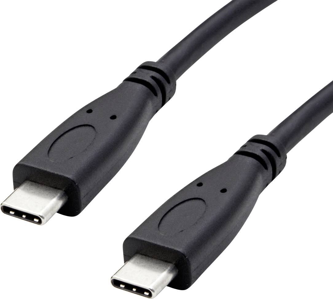 roline recycled material USB kabel USB 3.2 Gen2 USB-C ® zástrčka, USB-C ® zástrčka 0.50 m černá stíněný 11.45.9052-0