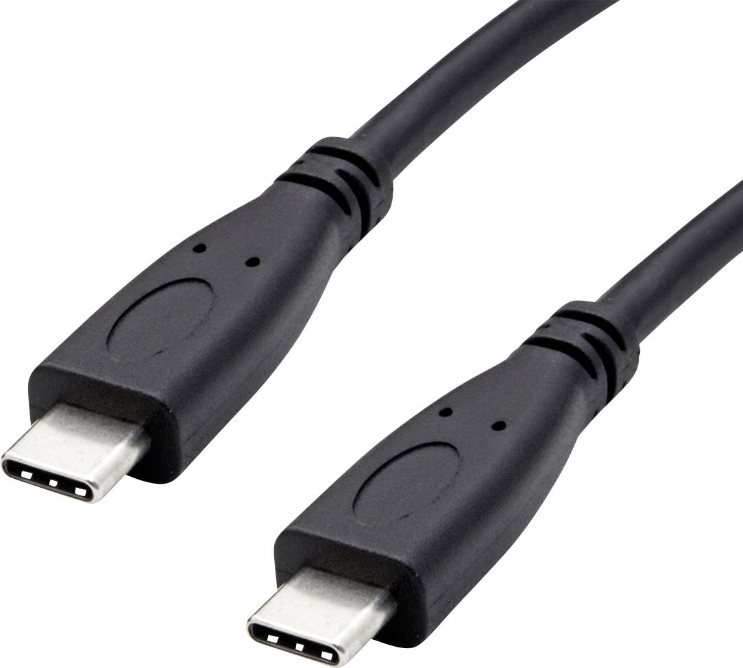 roline recycled material USB kabel USB 3.2 Gen2 USB-C ® zástrčka, USB-C ® zástrčka 1.00 m černá stíněný 11.45.9053-0