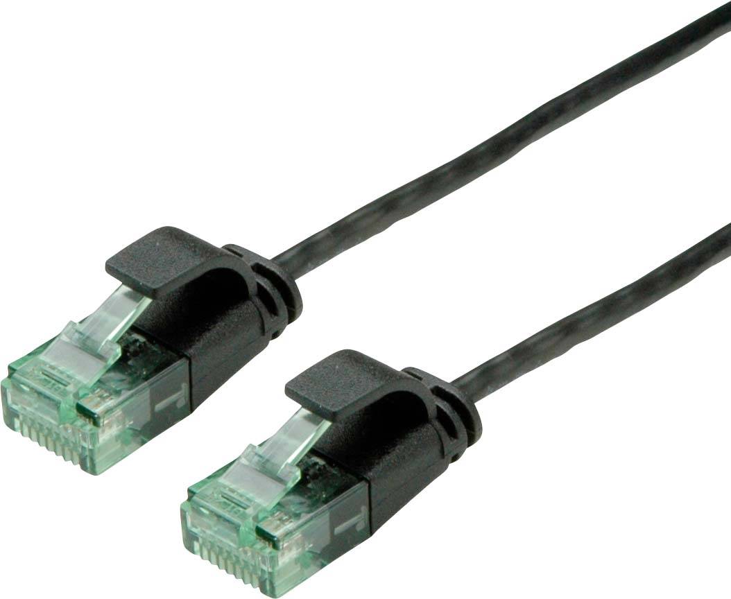 roline recycled material 21.45.3456 RJ45 síťové kabely, propojovací kabely CAT 6A U/UTP 3.00 m černá nestíněný, extrémně-0