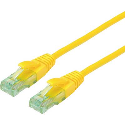 roline recycled material 21.45.3127 RJ45 síťové kabely, propojovací kabely CAT 6A U/UTP 10.00 m žlutá nestíněný, PVC plá-0