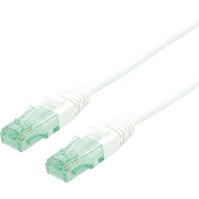 roline recycled material 21.45.3163 RJ45 síťové kabely, propojovací kabely CAT 6A U/UTP 3.00 m bílá nestíněný, PVC plášť-0