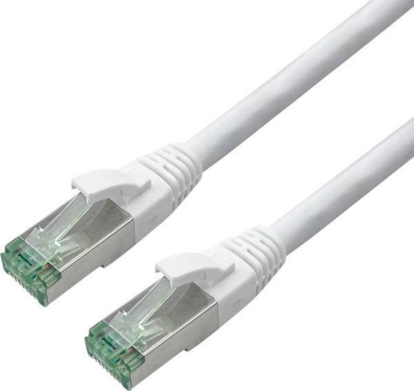 roline recycled material 21.45.3263 RJ45 síťové kabely, propojovací kabely CAT 6A S/FTP 3.00 m bílá dvoužilový stíněný, dvoužilový stíněný, PVC plášť 1 ks