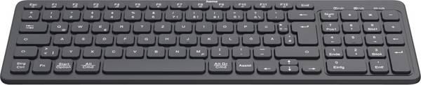 Hama WK-300 Bluetooth® klávesnice německá, QWERTZ černá tlačítka multimédií