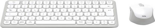 Hama WKM-500 Bluetooth® sada klávesnice a myše  německá, QWERTZ bílá