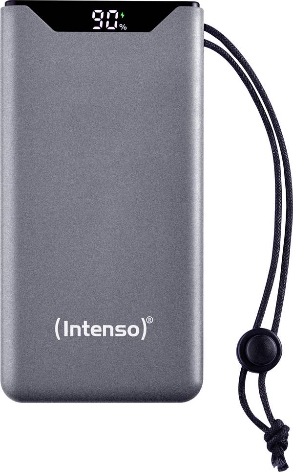 Intenso F20000 powerbanka Li-Pol, 20000 mAh, Quick Charge, Dodávka energie, USB-A, USB-C®, šedá, Indikátor stavu