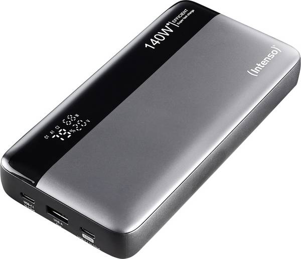 Intenso HE25000 powerbanka Li-Pol, 25000 mAh, Quick Charge, Dodávka energie, USB-A, USB-C®, černá