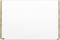 Prázdná obdélníková bílá tabule před dřevěným pozadím, připravená na poznámky nebo prezentaci.