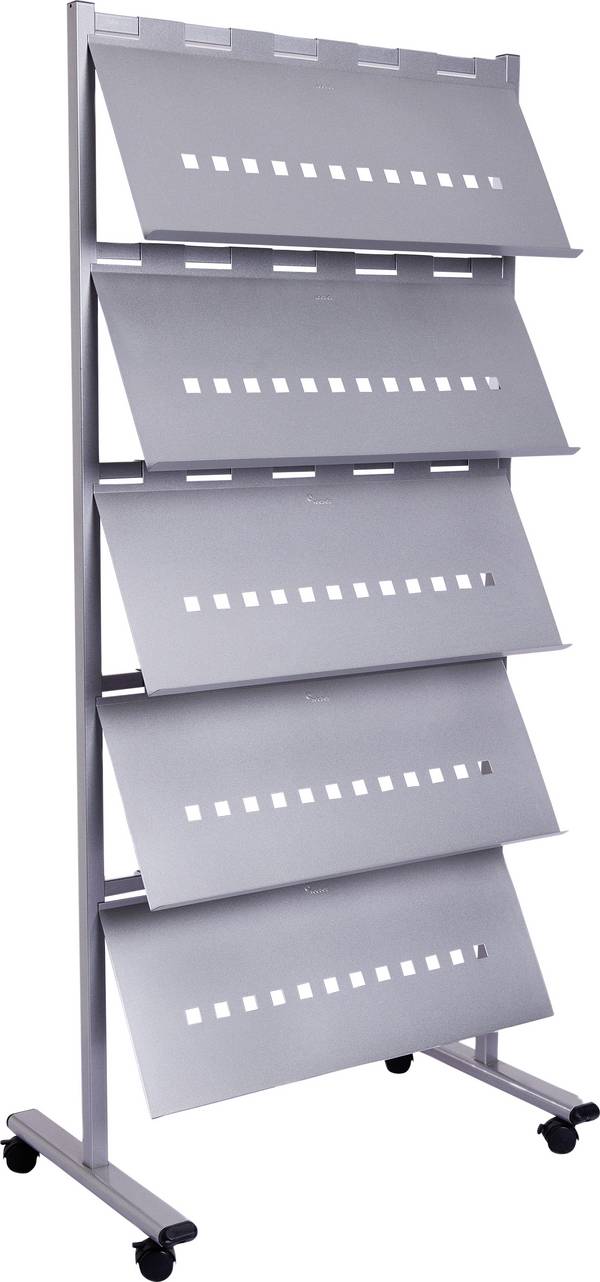 Rocada 8304 R830494 držák prospektů  šedá  Počet přihrádek 5 1 ks (š x v x h) 820 x 1850 x 490 mm