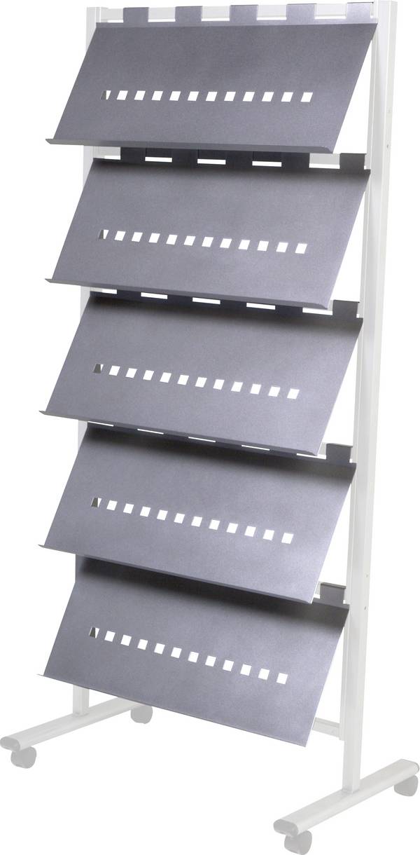 Rocada 8320 R832094 Sada polic stříbrná   5 ks (š x v x h) 770 x 80 x 350 mm
