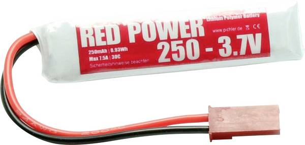 Red Power 17032 akupack Li-Pol (modelářství), 3.7 V, 250 mAh, články 1, Softcase, JST