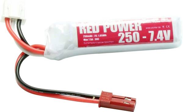 Red Power 17033 akupack Li-Pol (modelářství), 7.4 V, 250 mAh, články 2, Softcase, JST