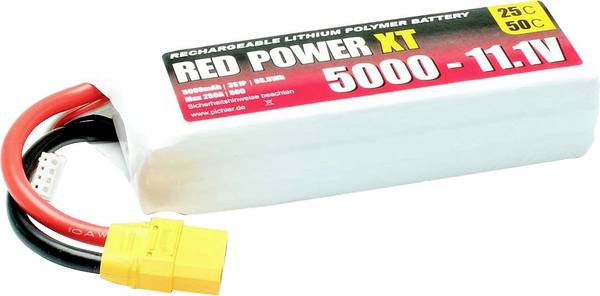 Red Power 15455 akupack Li-Pol (modelářství), 11.1 V, 5 Ah, články 3, 25 C, Softcase, XT90