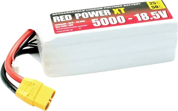 Red Power 15457 akupack Li-Pol (modelářství), 18.5 V, 5 Ah, články 5, 25 C, Softcase, XT90