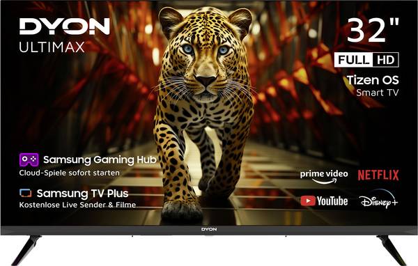 Dyon Ultimax 32F-TI LED TV, 80 cm 32 palec, F (A - G), DVB-T2, DVB-C, DVB-S2, Full HD, Smart TV, WLAN, CI+, černá