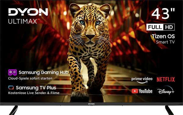 Dyon Ultimax 43F-TI LED TV, 108 cm 43 palec, E (A - G), DVB-T2, DVB-C, DVB-S2, Full HD, Smart TV, WLAN, CI+, černá