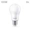 LED žárovka od Philips, 100W, v bílé barvě. Balení po šesti kusech. Úsporná, vhodná pro osvětlení v domácnosti.