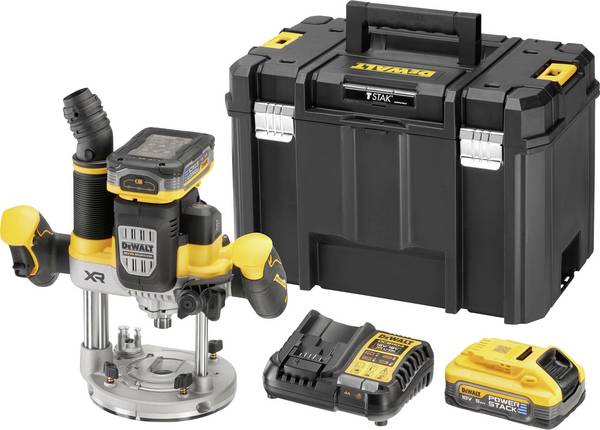 DEWALT  vrchní frézka , vč. 2x aku, vč. nabíječky, 1.600 W, DCW620H2-QW