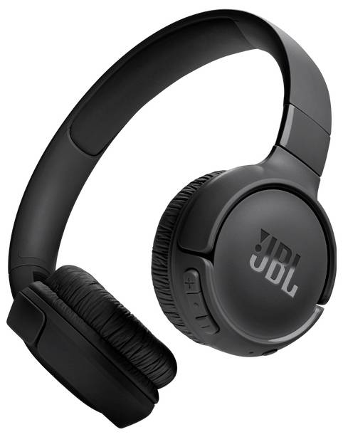 Černá bezdrátová over-ear sluchátka s měkkými náušníky, vhodná pro hudbu i hovory. Po stranách jsou viditelná tlačítka hlasitosti.