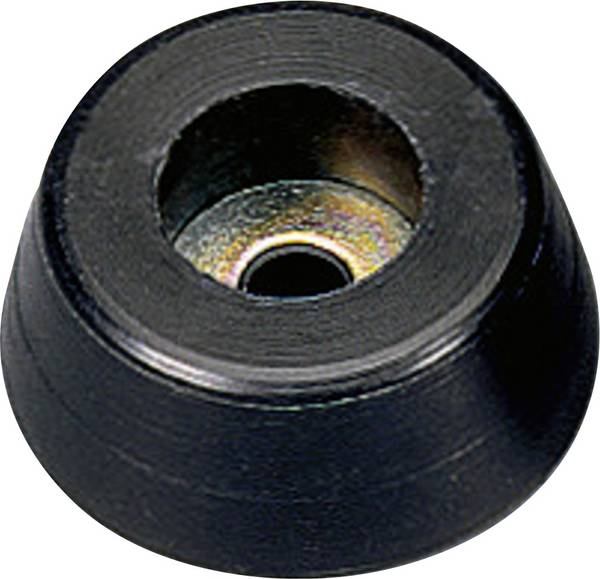 Monacor HF-70 podstavná nožka přístrojová černá (Ø x v) 19 mm x 8 mm 20 ks