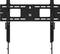 Nástěnný držák na televizi, černý, s nastavitelnými lištami a vedením kabelů. Ideální pro ploché a sklopné upevnění.