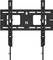 Nástěnný držák na televizi, černý, pro ploché upevnění na stěnu, centrální otvor pro vedení kabelů, nastavitelný výškově.