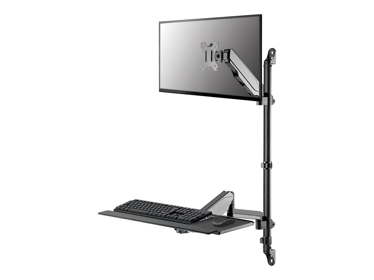 Držák monitoru s podložkou klávesnice namontovaný na otočném rameni nabízí ergonomický pracovní prostor s flexibilním umístěním.