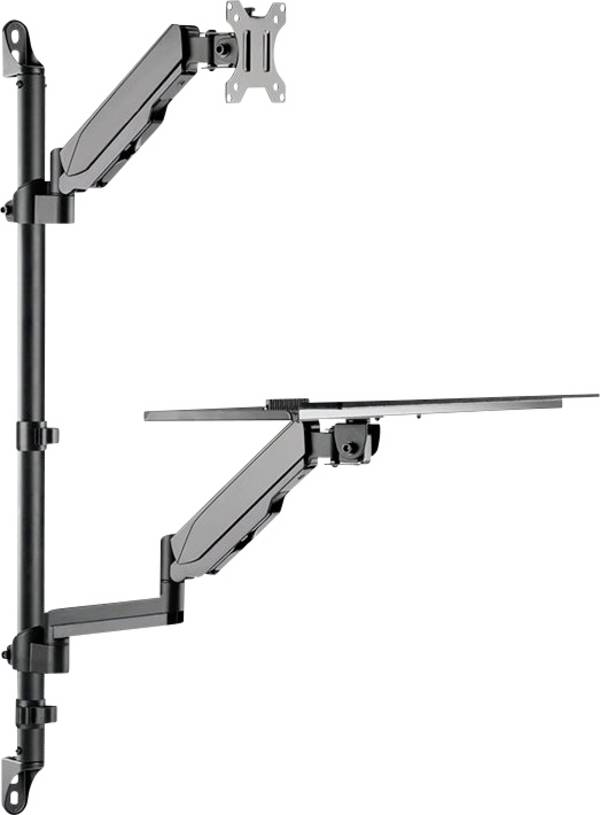 <br>  Neomounts<br>  WL90-325BL1<br>  <br>  držák na zeď pro monitor<br>  1 Displej: (s)<br>  43,2 cm (17") - 81,3 cm (32")<br>  černá<br>  odkládací místo na klávesnici, nastavitelná výška, naklápěcí, nakláněcí, otočný<br>