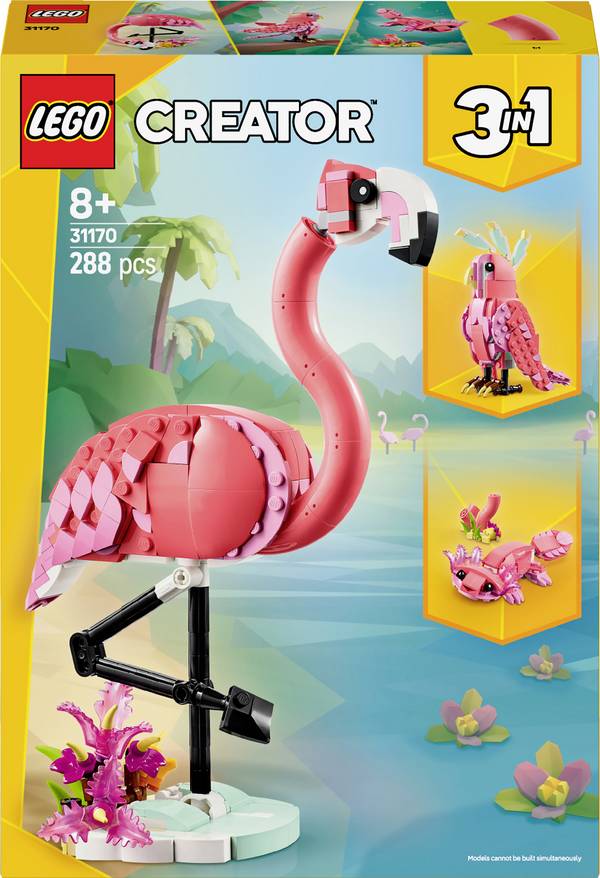 31170 LEGO® CREATOR Divoká zvířata: Růžová Flamingo