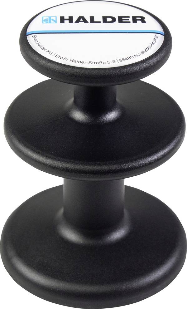 Halder 3688.003 Magnetický držák, černý (d x š) 100 mm x 75 mm 1 ks