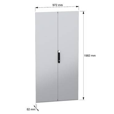 Schneider Electric NSYSFND20102D NSYSFND20102D Dveře s dvěma zuby (š x v) 1000 mm x 2000 mm ocel 1 ks-5